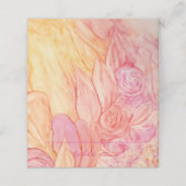 Placement Carte de tente de réception mariage Fleurs fraîche (Extérieur déplié)