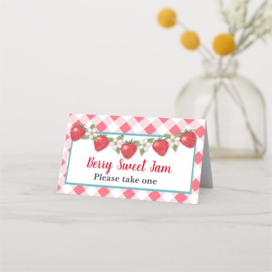 Placement Carte de tente pour fraises sucrées Berry (Devant)