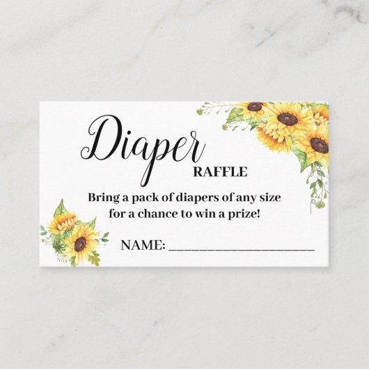 Placement Carte de tirage baby shower de tirage de tomettes  (Devant)