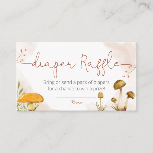 Placement Carte de tombola baby shower de bois (Devant)