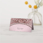 Placement Carte d'emplacement de fleur rose (Dos)