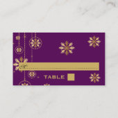 Placement Carte d'emplacement de mariage d'hiver violet (Dos)