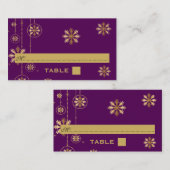 Placement Carte d'emplacement de mariage d'hiver violet (Devant / Derrière)