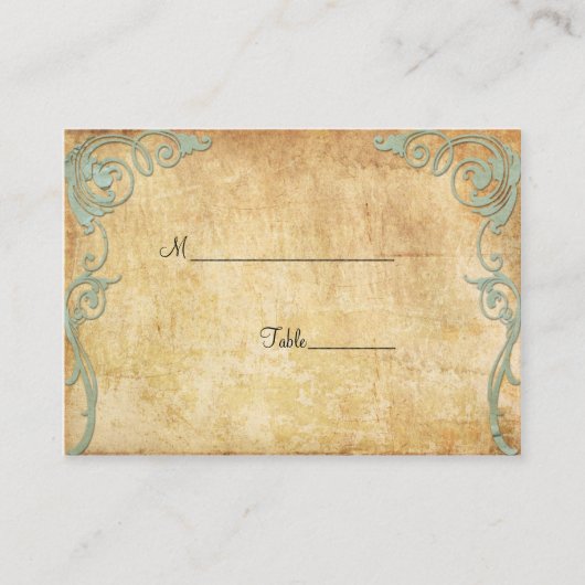 Placement Carte d'emplacement de table des tourbillons de pa (Devant)