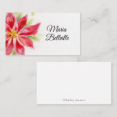 Placement Carte d'emplacement plat de Noël Poinsettia (Devant / Derrière)