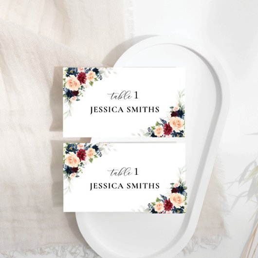 Placement Carte d'emplacement plat Mariage de la Bourgogne e