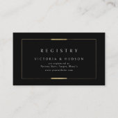 Placement Carte d'enregistrement de mariage simple avec cadr (Devant)