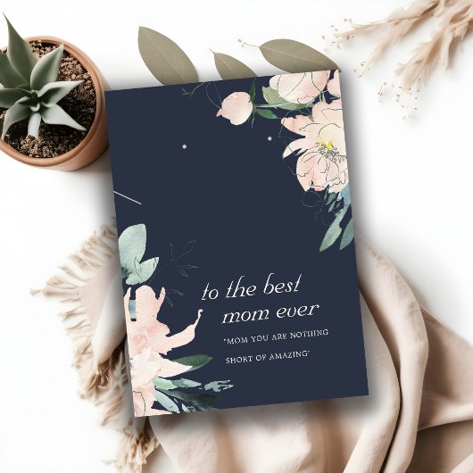 PLACEMENT CARTE D'ÉQUIPEMENT FLORALE MOM DE BLUSH NAVY