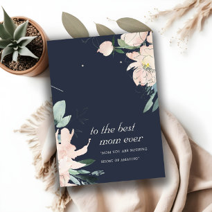 PLACEMENT CARTE D'ÉQUIPEMENT FLORALE MOM DE BLUSH NAVY