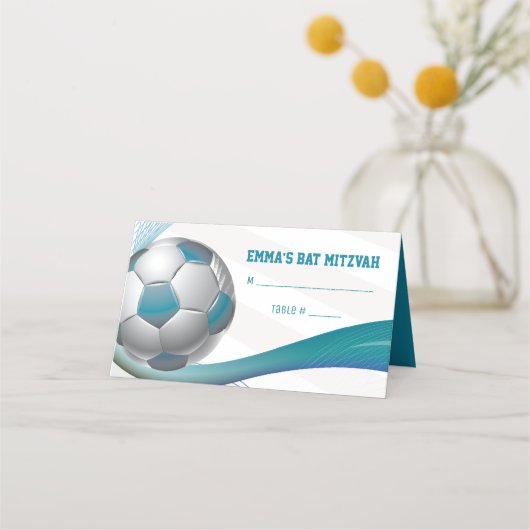 Placement Carte d'escorte Bat mitzvah de la barre de SOCCER (Devant)