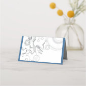 Placement Carte d'escorte Bat mitzvah de table SCI-FI Bar (Dos)