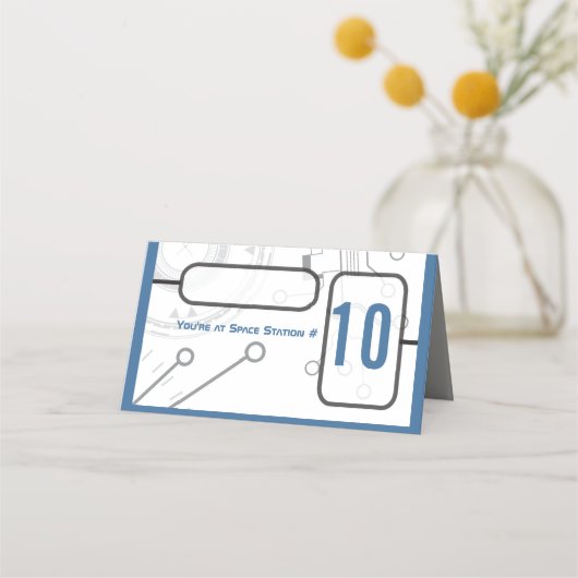 Placement Carte d'escorte Bat mitzvah de table SCI-FI Bar (Devant)