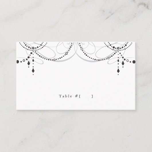 Placement Carte d'escorte de lustre (Devant)