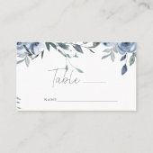 Placement Carte d'escorte de Mariage de fleurs Dusty Blue Ro (Devant)