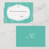 Placement Carte d'escorte/de siège Mariage de poisson d'Amér (Devant / Derrière)