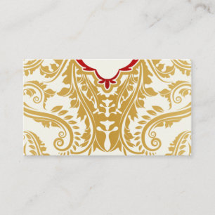 Placement Carte d'escorte de table à fleurs d'or