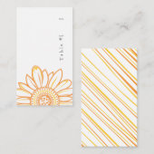 Placement Carte d'escorte de tournesol (Devant / Derrière)