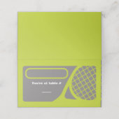 Placement Carte d'escorte du Bat mitzvah de table TENNIS Bar (Extérieur déplié)
