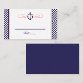 Placement Carte d'escorte du Mariage d'Ancres nautiques de l (Devant / Derrière)