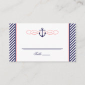 Placement Carte d'escorte du Mariage d'Ancres nautiques de l (Devant)