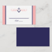 Placement Carte d'escorte du Mariage d'Ancres nautiques de l (Devant / Derrière)