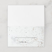 Placement Carte d'escorte du Mariage de calligraphie | Noir (Extérieur déplié)