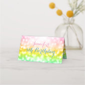 Placement Carte d'escorte du parti Anniversaire de enfant Un (Dos)