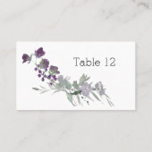 Placement Carte d'escorte florale de Fleurs sauvages d'aquar (Dos)