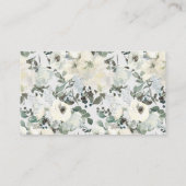 Placement Carte d'escorte Mariage de fleurs aux roses blanch (Dos)