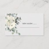 Placement Carte d'escorte Mariage de fleurs aux roses blanch (Devant)