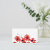 Placement Carte d'escorte Mariage de fleurs de pavot (Debout devant)