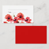 Placement Carte d'escorte Mariage de fleurs de pavot (Devant / Derrière)