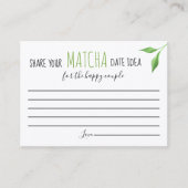 Placement Carte d'idée de date pour jeu de douche de couple (Devant)
