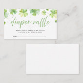 Placement Carte d'insertion de Baby shower shamrock (Devant / Derrière)