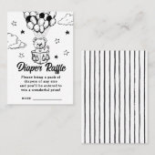 Placement Carte du boîtier du Baby shower de la couche d'our (Devant / Derrière)