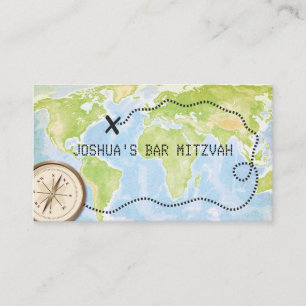Placement Carte du boussole Barre de voyage Bat mitzvah Cart