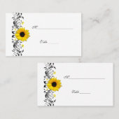 Placement Carte du lieu de l'occasion spéciale tournesol (Devant / Derrière)