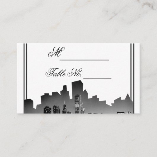 Placement Carte du lieu de mariage de Chicago (Devant)