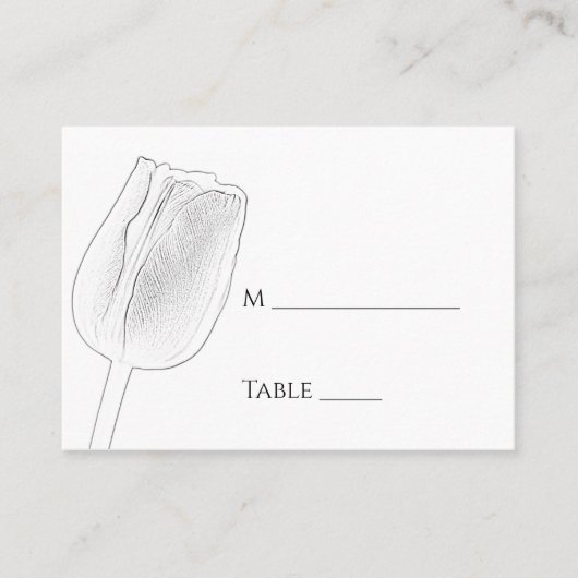 Placement Carte du lieu de mariage de printemps de Tulip Ske (Devant)