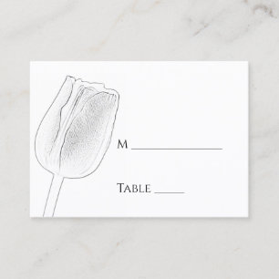 Placement Carte du lieu de mariage de printemps de Tulip Ske