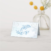 Placement Carte du lieu de réception Dolphin bleu (Dos)