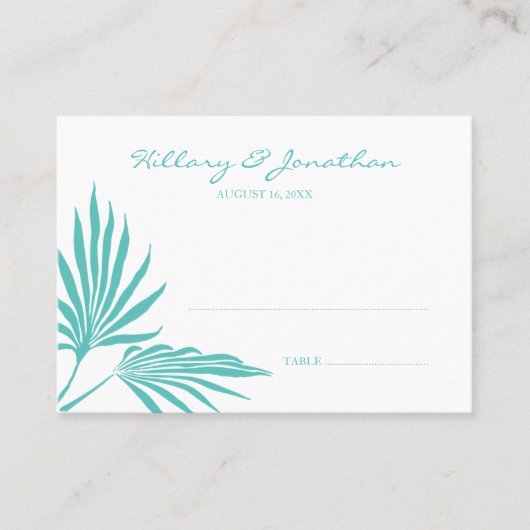 Placement Carte du nom du mariage de l'escorte en feuille de (Devant)