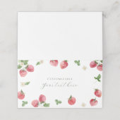 Placement Carte Étiquette de fraises Carte de place (Extérieur déplié)