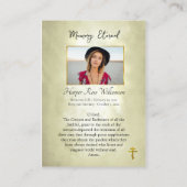 Placement Carte funéraire chrétienne orthodoxe de Jésus-Chri (Dos)