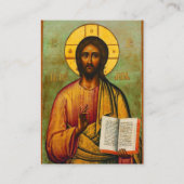 Placement Carte funéraire chrétienne orthodoxe de Jésus-Chri (Devant)