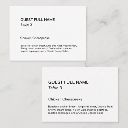 Placement Carte informative de musée à plat (Devant / Derrière)