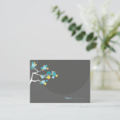 Placement Carte Inséparable Mariage de fleurs de cerisier bl (Debout devant)