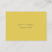 Placement Carte Inséparable Mariage de fleurs de cerisier bl (Dos)