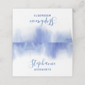 Placement Carte mariage bleu moderne, carte d'escorte de pla (Extérieur déplié)