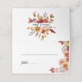 Placement Carte mariage de automne (Extérieur déplié)